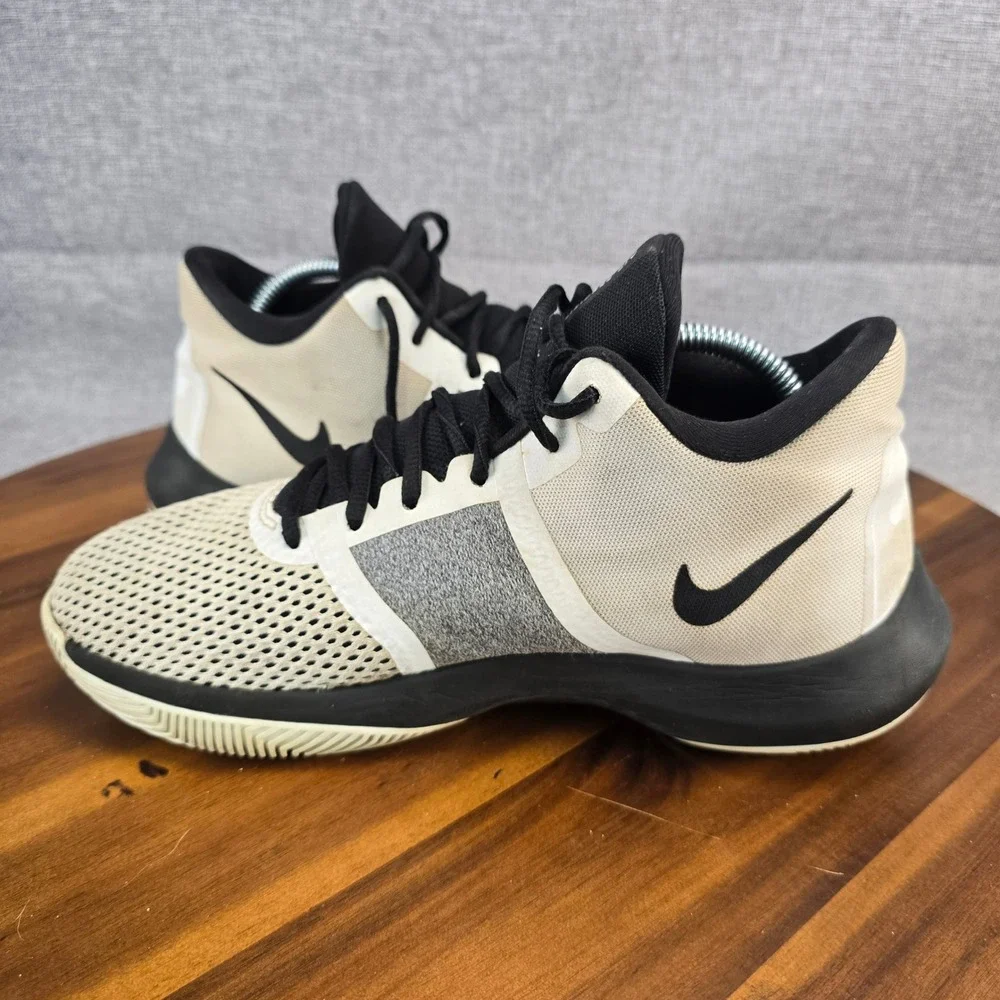 Nike Air Precision II Men's Basketball Shoes White Black Size‎ 7.5 AA7069-100